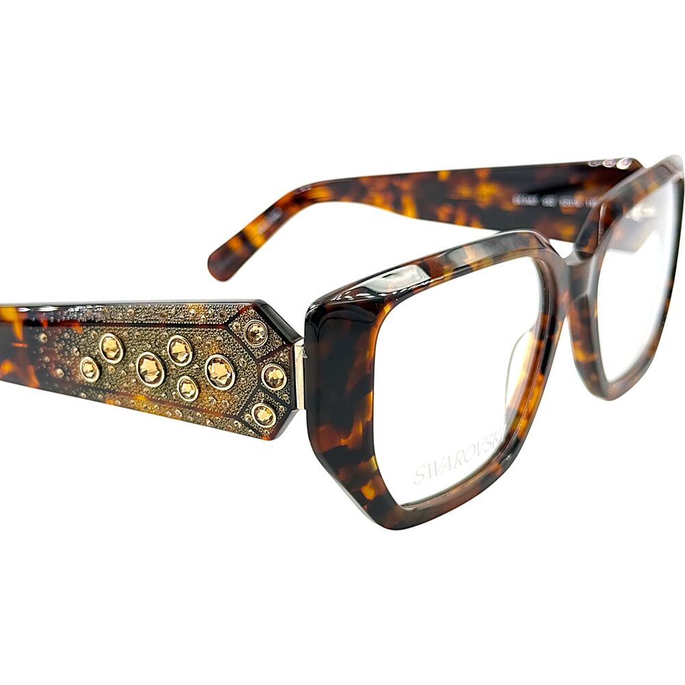 Swarovski SK5467 Womens Plastic Eyeglass Frame 052 Dark Havana 52-16 - Picture 5 of 5